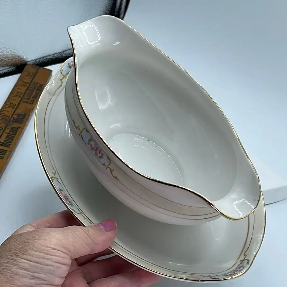 Vintage Noritake “The Celtic” porcelain gravy boat.